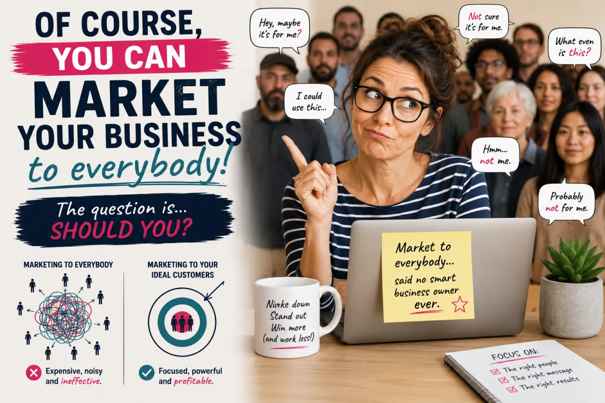 Of course, you can market your business to everybody