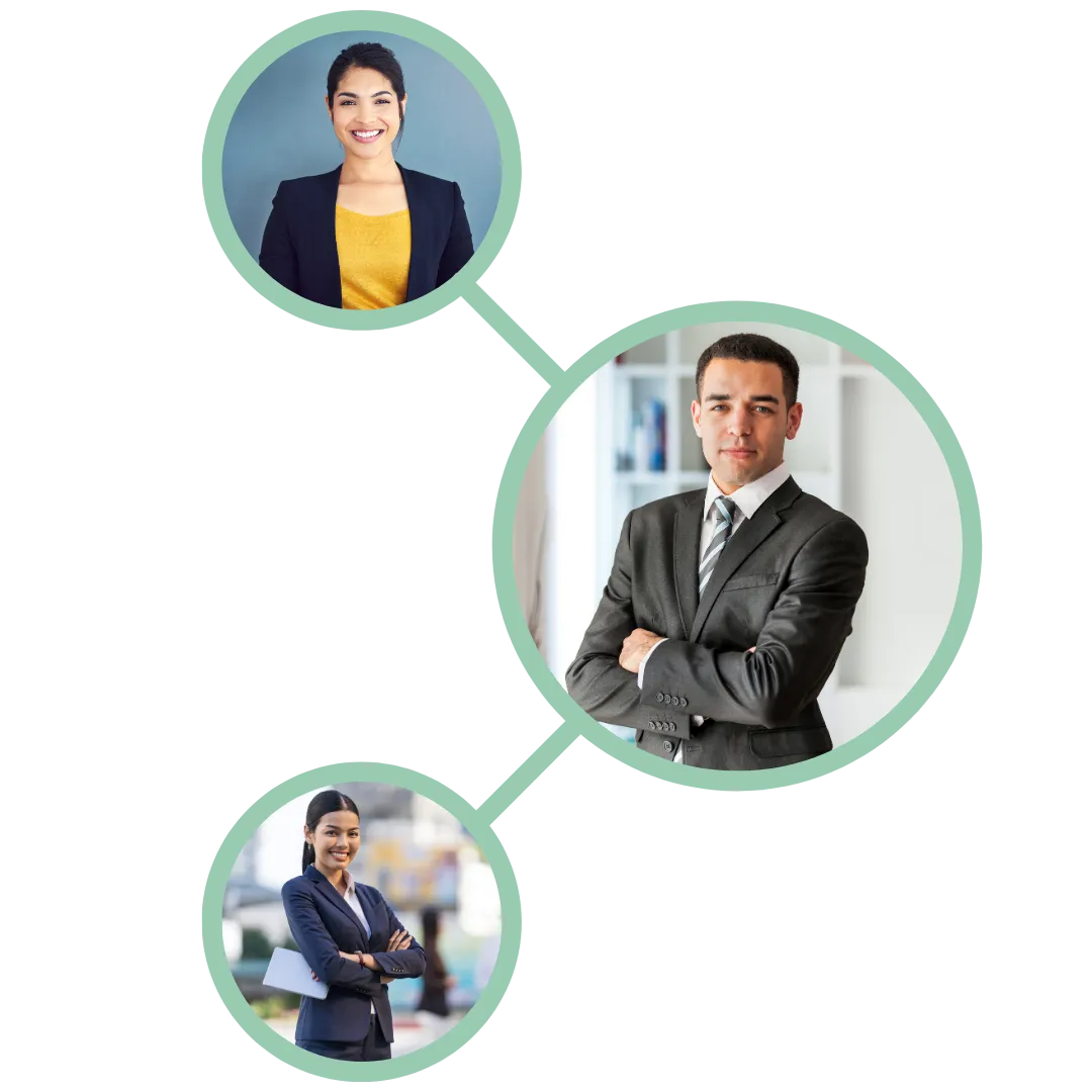 Nombre de archivo: comunidad-preparadores-formularios.jpg  ALT: Comunidad virtual de estudiantes de inmigración compartiendo experiencias  Title: Crecemos juntos como profesionales migratorios