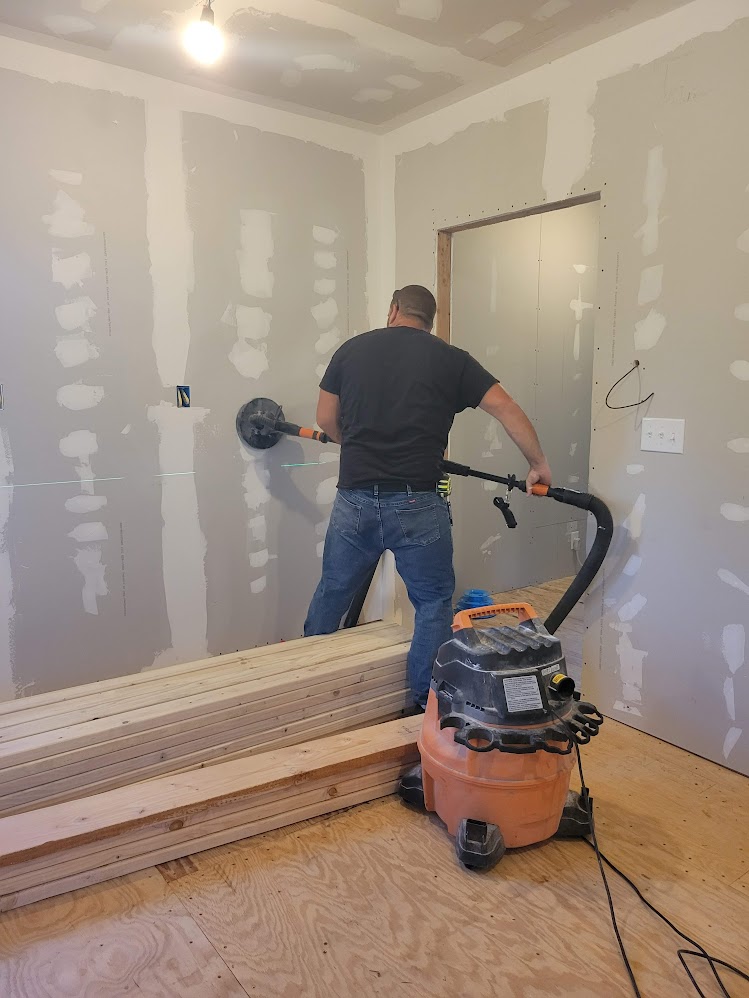 sanding drywall mud 
