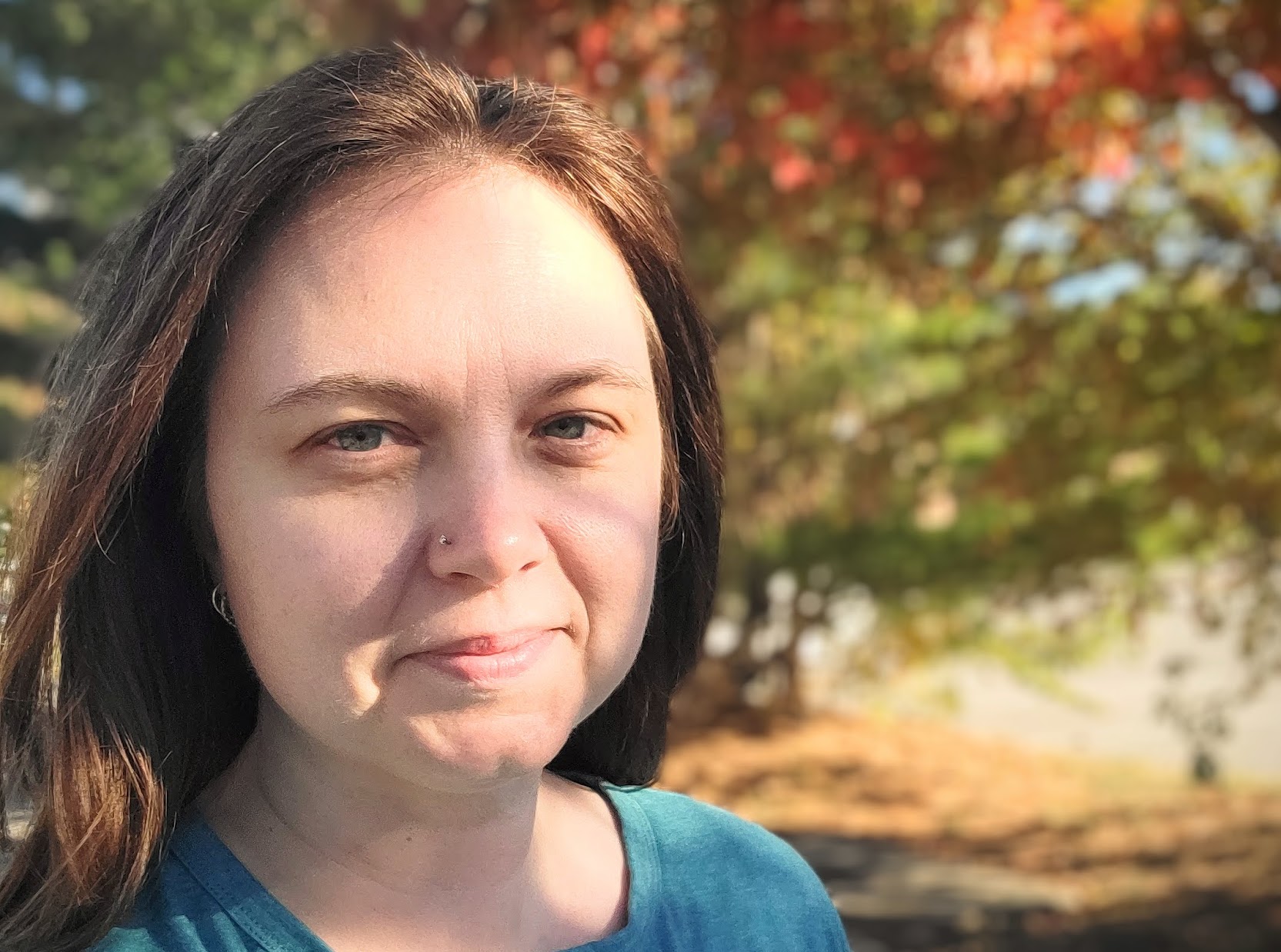 Portrait of Melissa foraging
