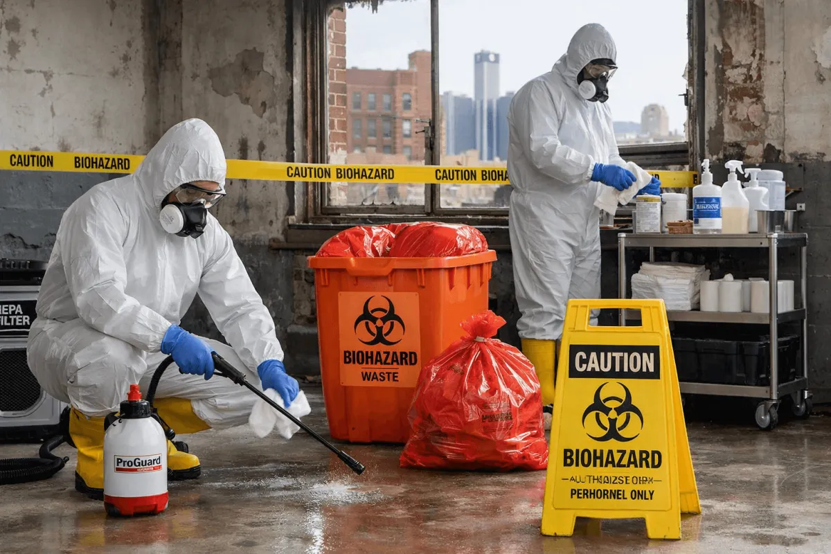 The Complete Cleanup Process After a Traumatic or Biohazard Event in Detroit