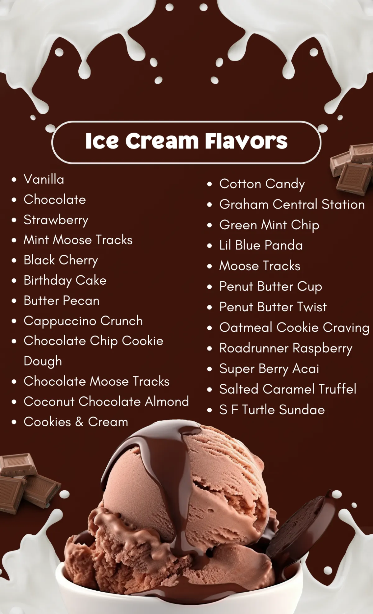 Fenwick Ice Cream Menu Fenwick Island & Ocean City's Best Ice Cream