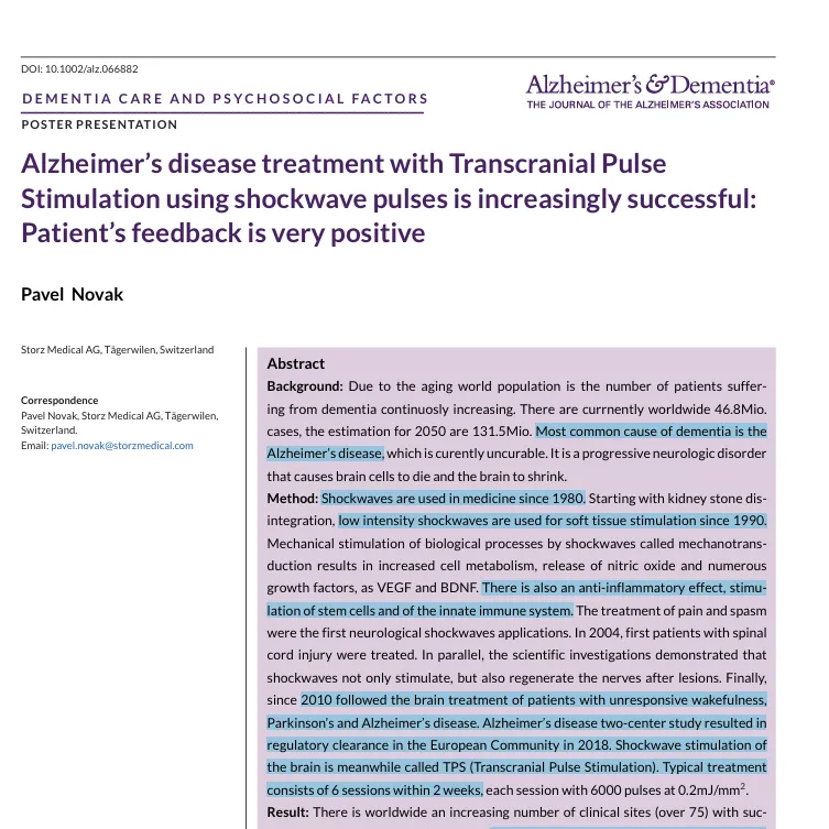 Emerging application with Alzheimer's & Dementia