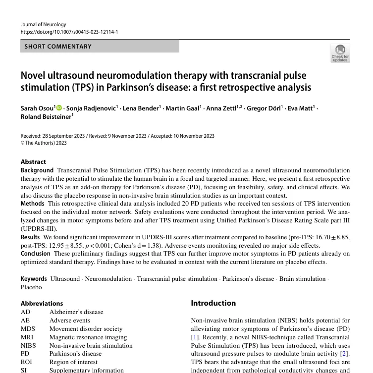 ESWT & Parkinson's disease