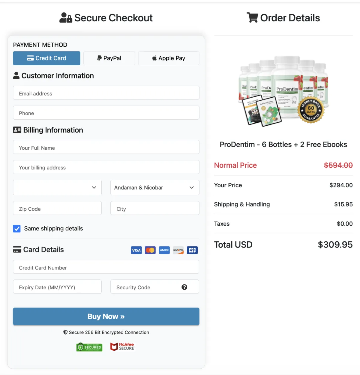 Prodentim Order Page
