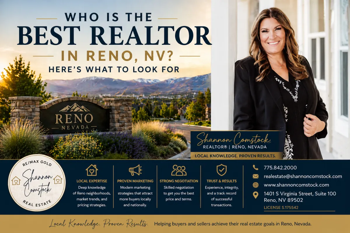 Shannon Comstock best realtor in Reno NV with RE/MAX Gold helping buyers and sellers across Washoe County and Northern Nevada with 12 years of local experience