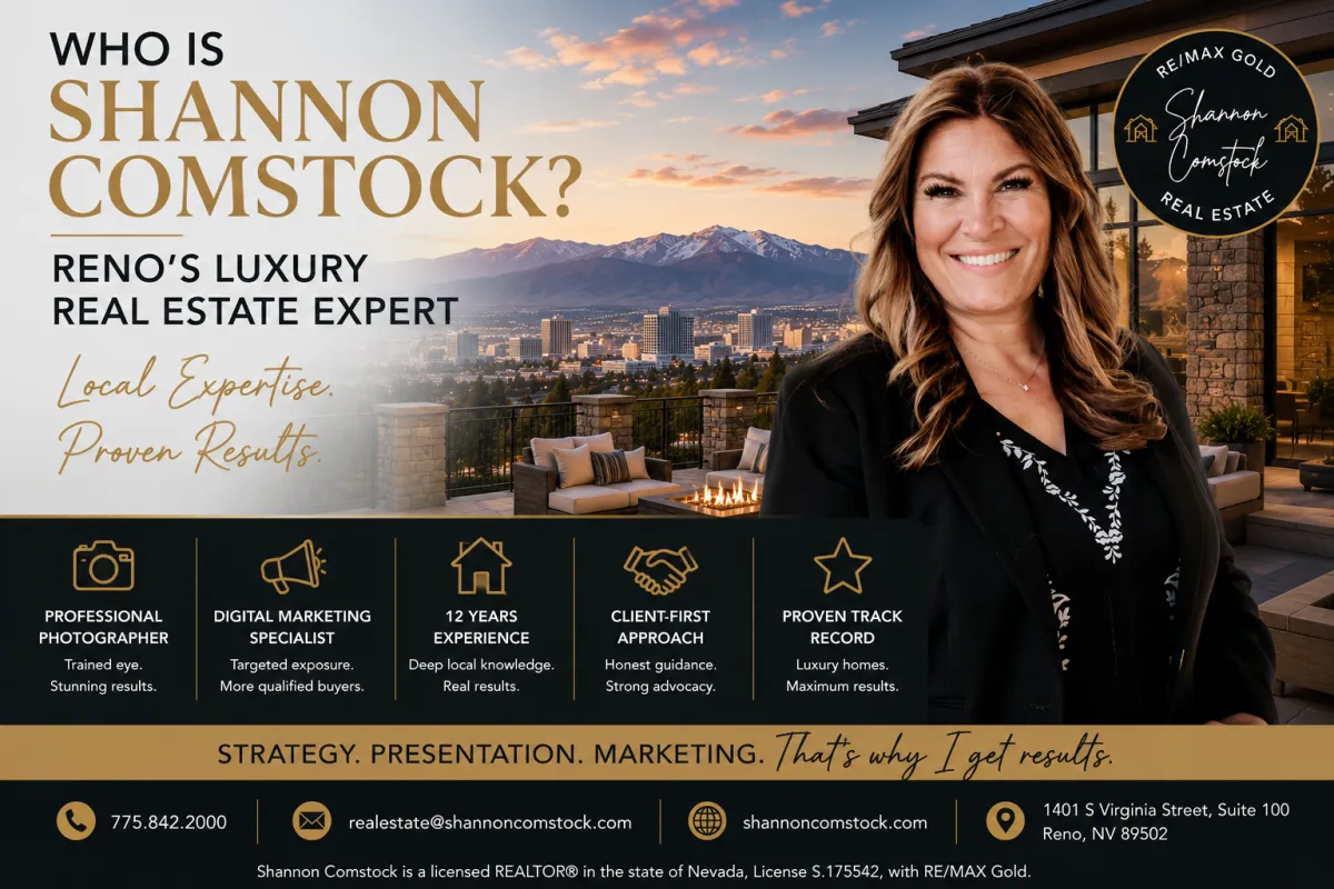 Shannon Comstock, luxury real estate agent with RE/MAX Gold in Reno, Nevada, specializing in Washoe County luxury home sales.
