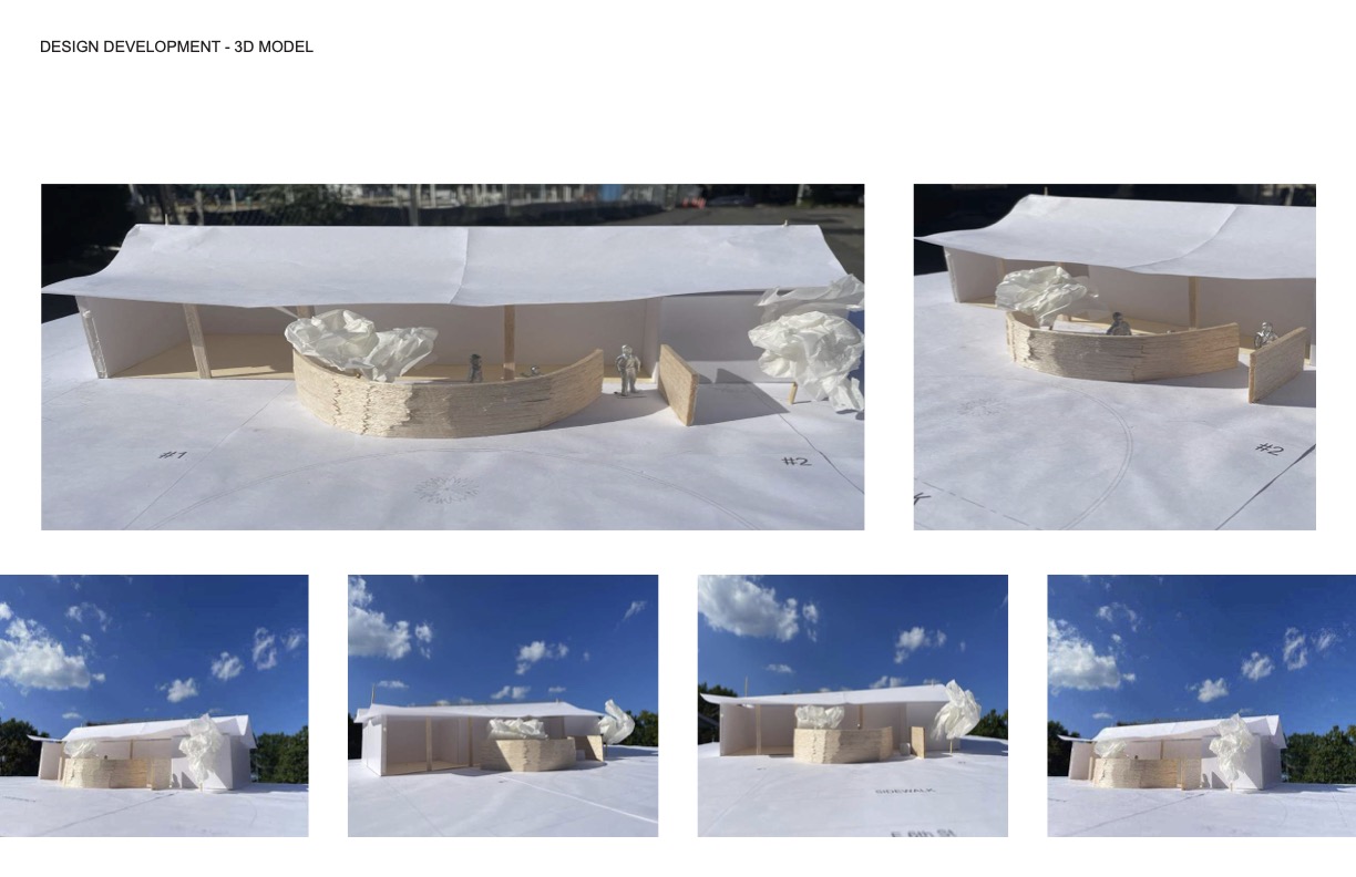 The designer creates a physical 3D model of the project in the concept design stage.