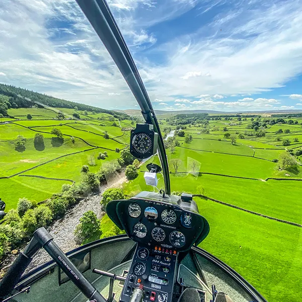 Yorkshire Helicopter Flight City Scape