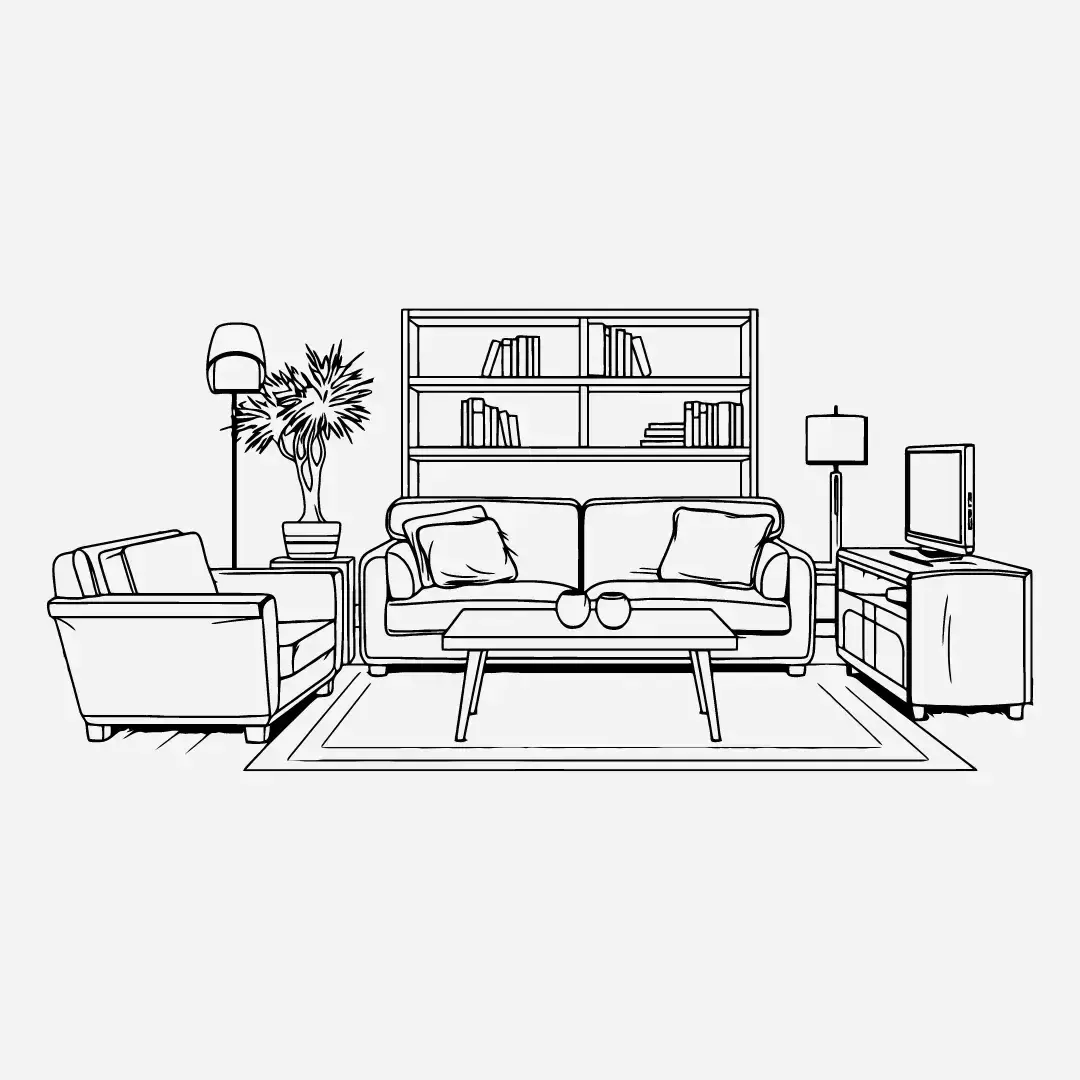 3d Interior Rendering Icon for services section