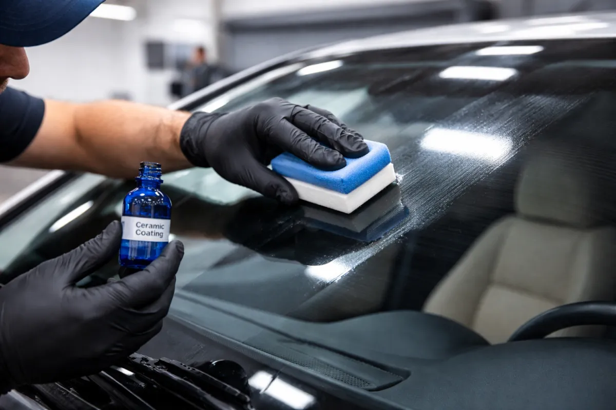 a person wearing a mask and gloves