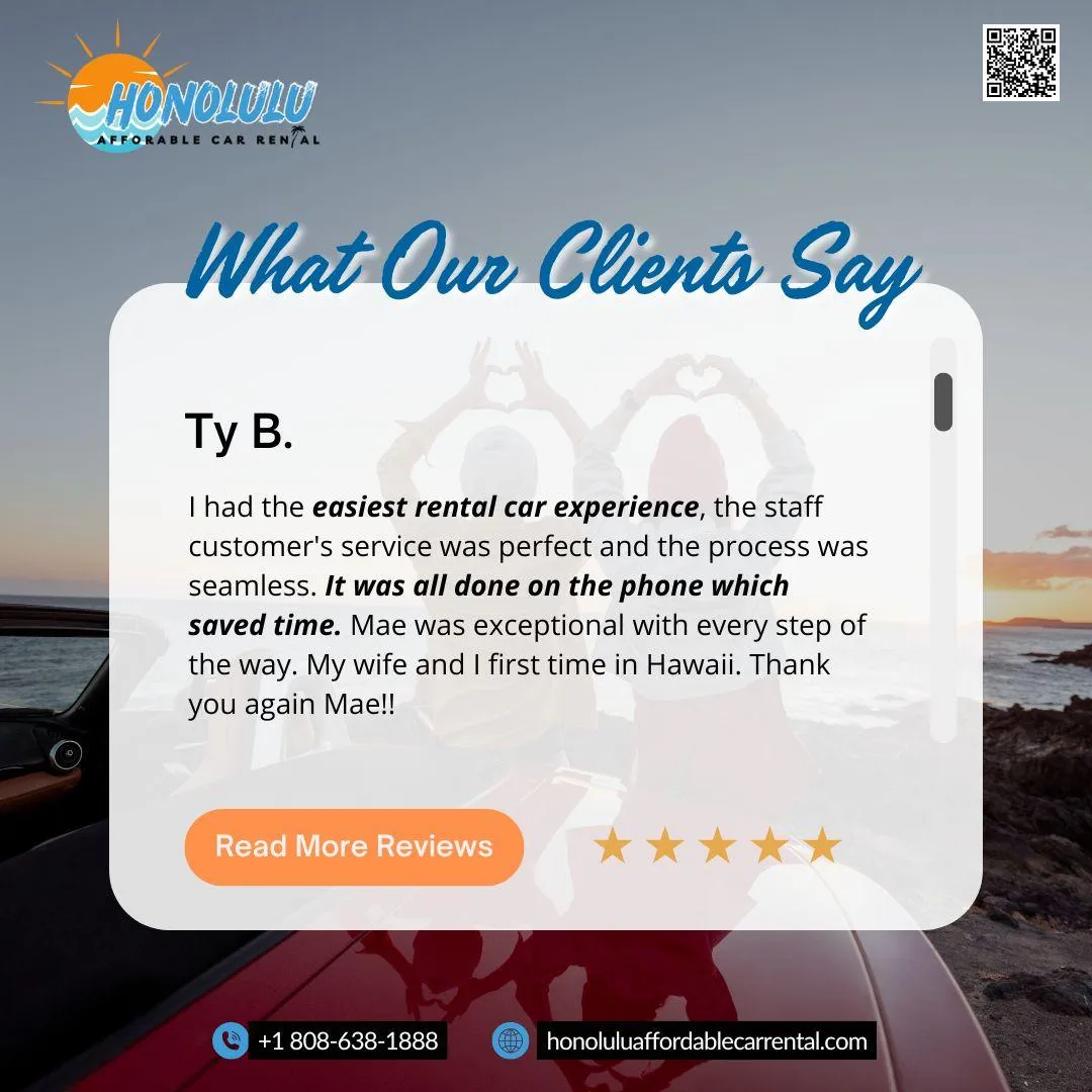 Honolulu Affordable Car Rental - Socia Media Post 2