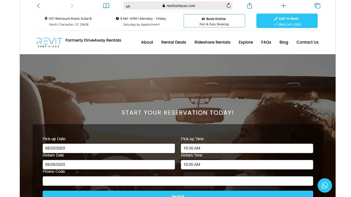 Revit Rent-A-Car - Website