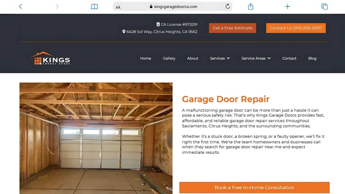 Garage Door Repair Page