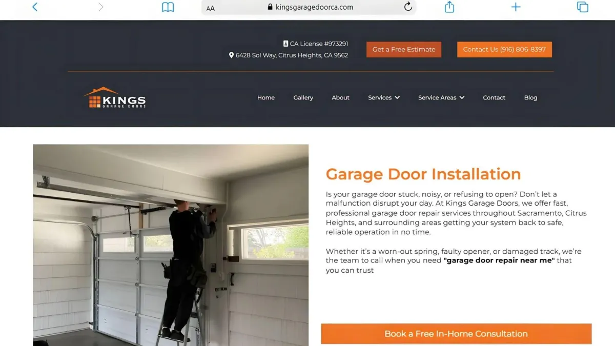 Garage Door Installation Page