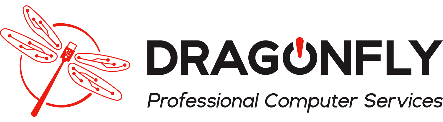 Dragonfly PCS Logo - Managed Service Provider specializing in IT solutions and support, featuring a dragonfly emblem symbolizing agility and reliability.