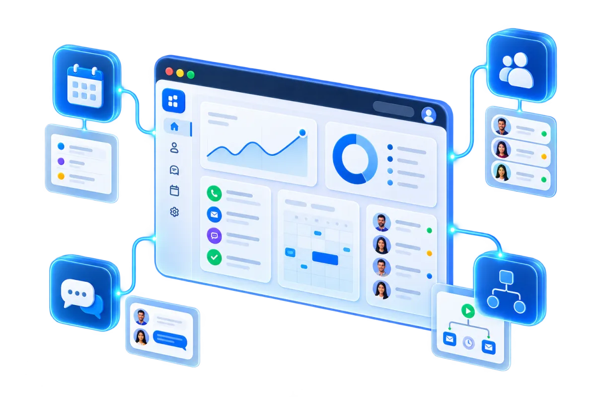 Unified operating system interface showing integrated tech stack