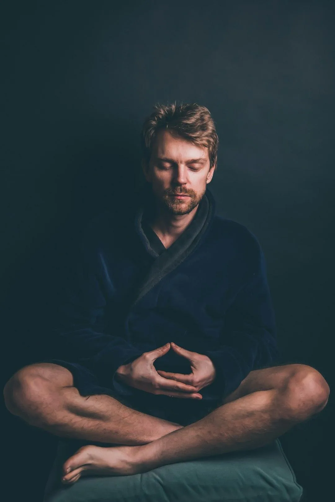 a man meditating