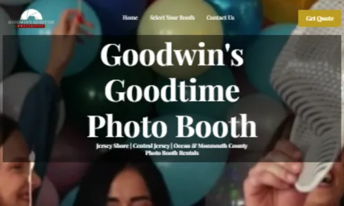 photo booth web design goodwins goodtime photo booth Neptune NJ