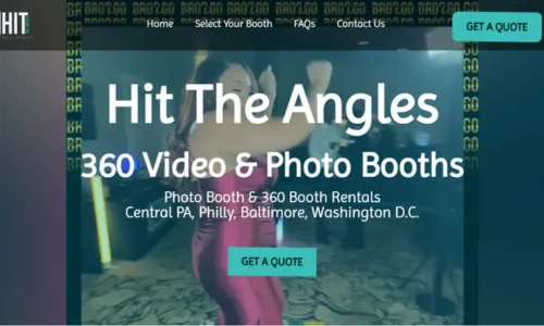 photo booth website design Philadelphia 