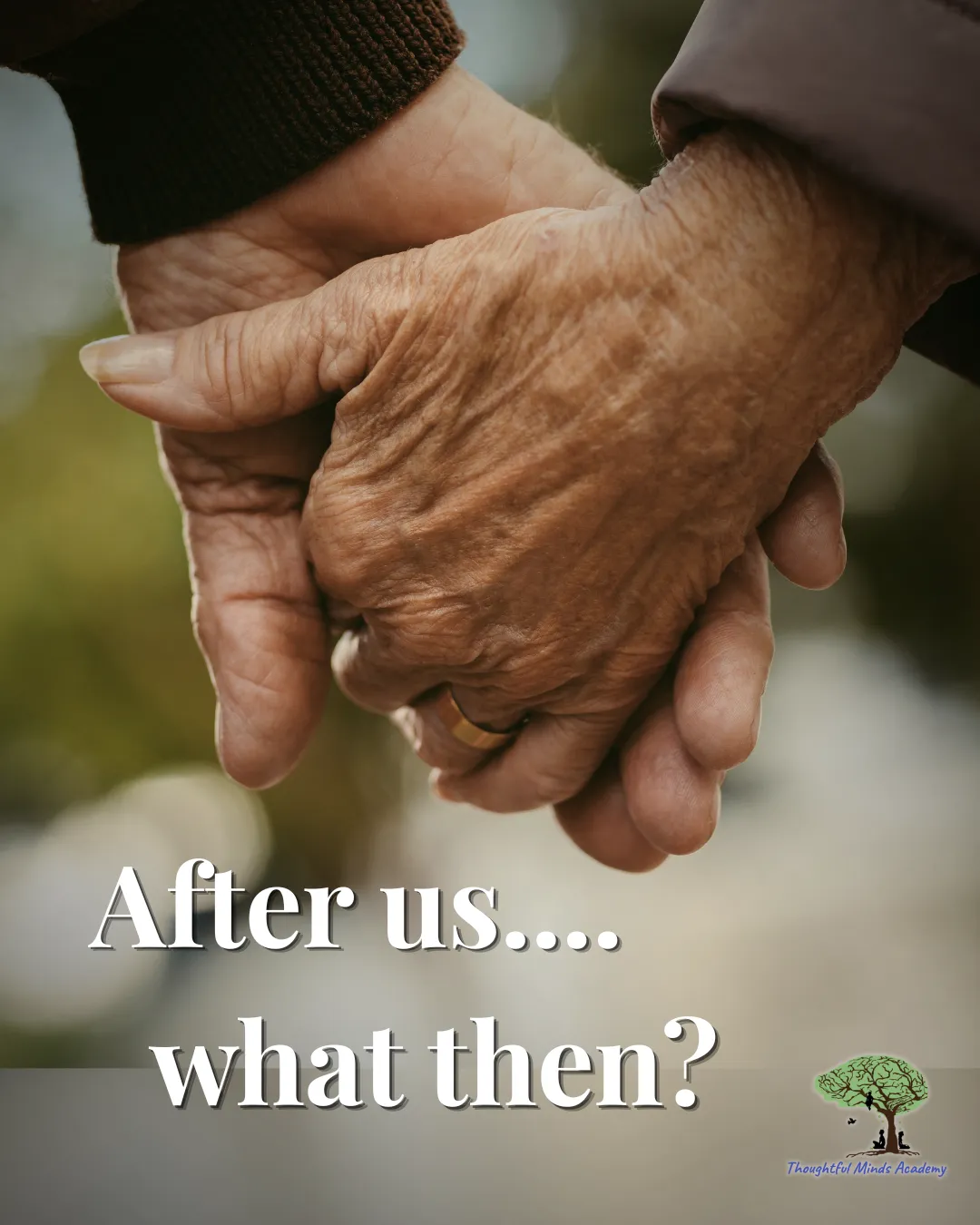 Parent holding autistic individual's hand