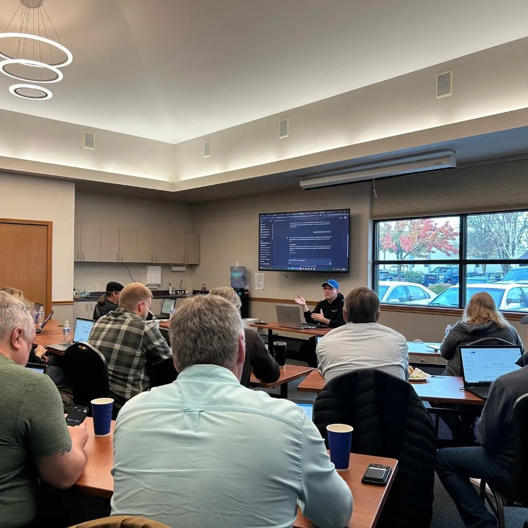 Tim & Pam with local business