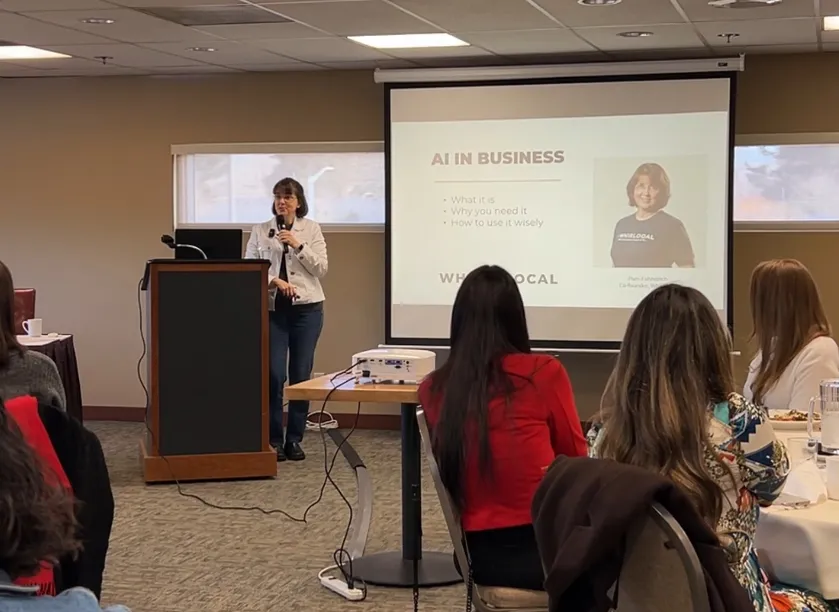 Tim & Pam with local business