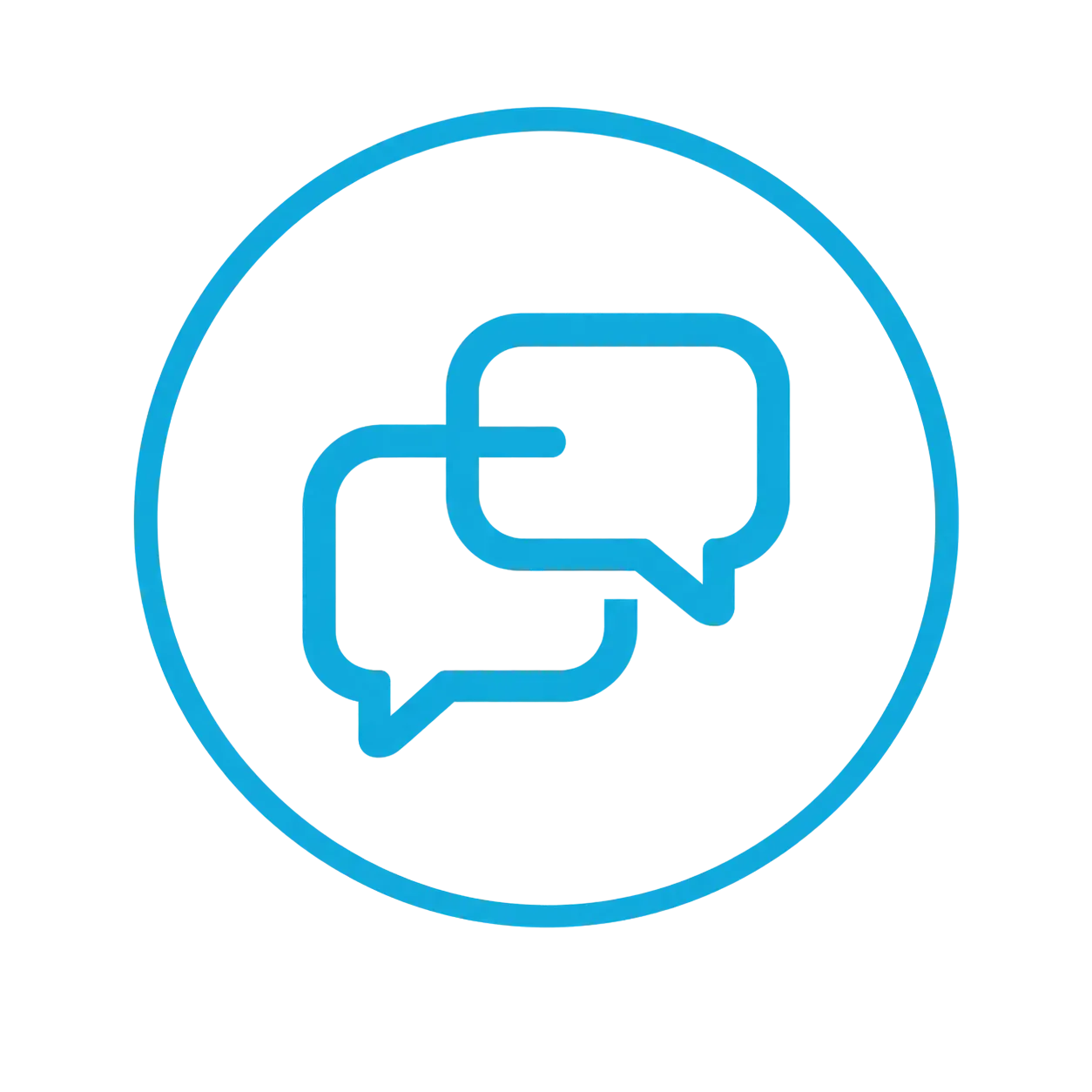 Teaching and conversation icon for practical biblical instruction
