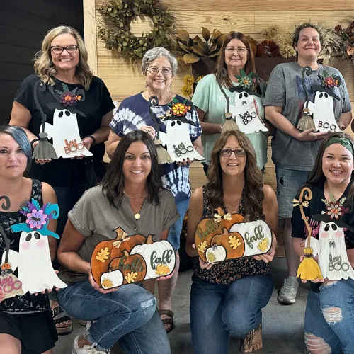 Book a Paint Party with Kiowa Roots Designs—join one of our monthly paint nights or host your own for a birthday, girls’ night, or just for fun! DIY wood sign making with farmhouse charm, creativity, and a dash of faith.