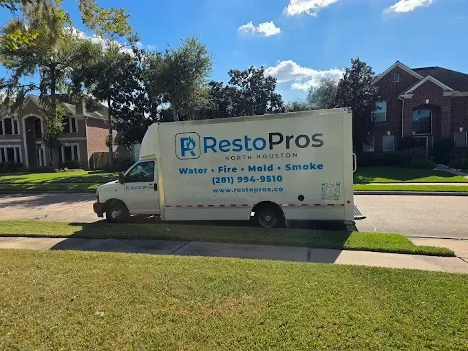 water damage restoration in progress in a spring tx home