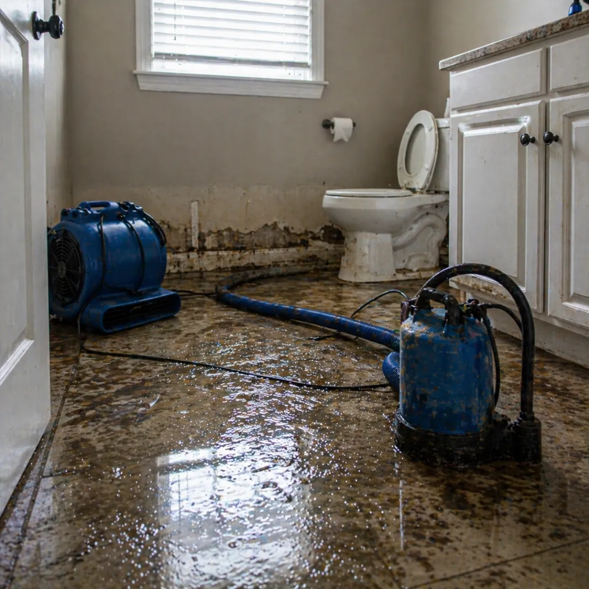 sewage backup cleanup in a spring tx home