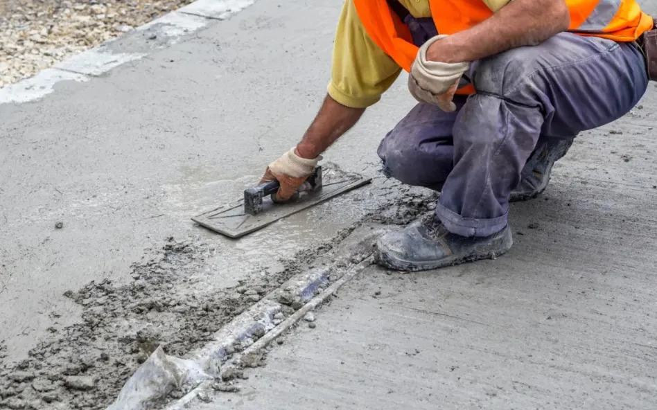 St. Augustine Concrete Pros levels sidewalk