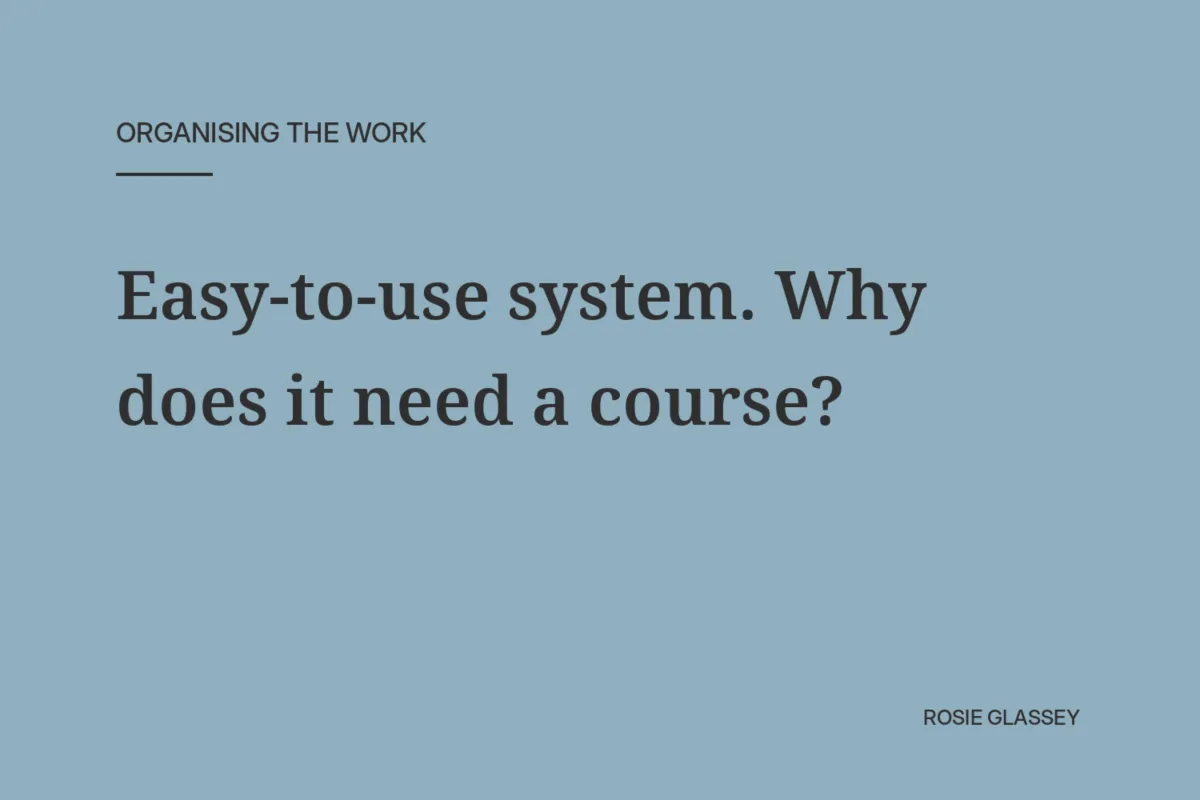 "Easy to Use System." So Why Does It Need the Free Course?