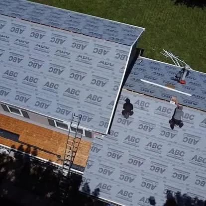 emergency roof repairing in progress