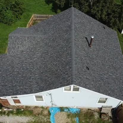 emergency roof repairing in progress