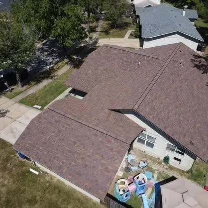 emergency roof repairing in progress