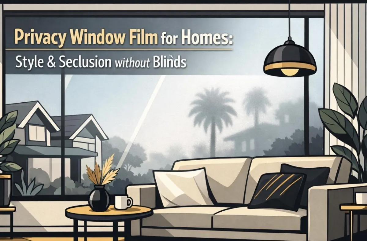 Privacy window film for homes. Style and seclusion without blinds
