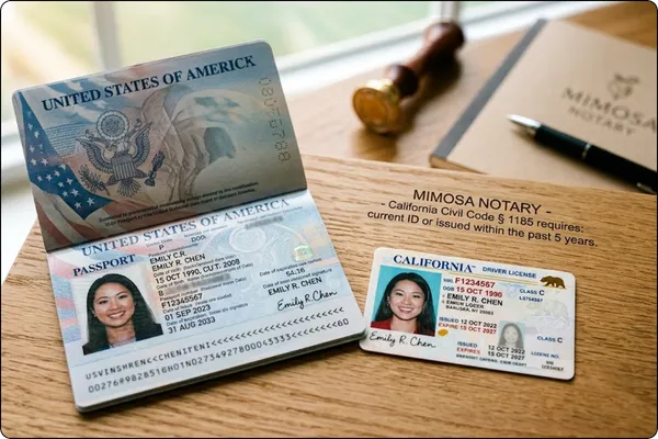 Acceptable ID for Notarization | Flawless California Compliance | Mimosa Notary