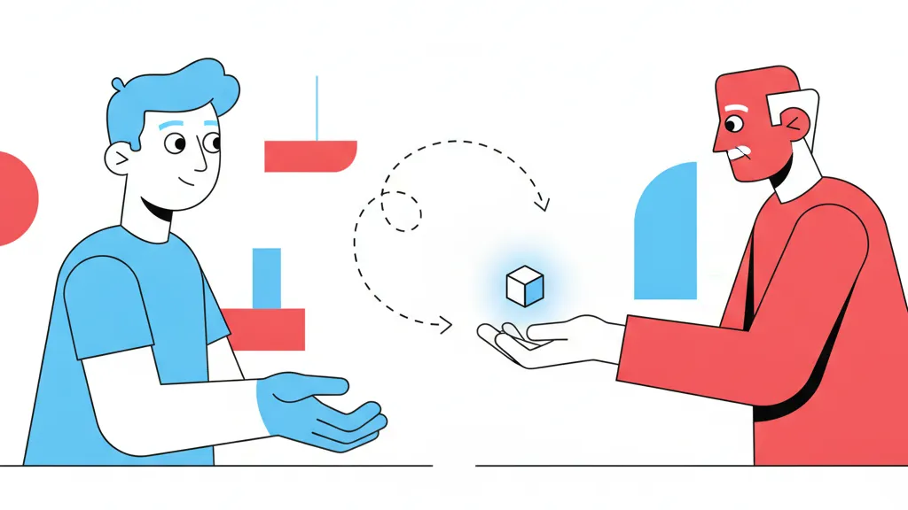 Stylized illustration of a teenage figure noticing a small glowing gift being handed over deliberately by another figure, representing the moment of recognizing someone else's intentional generosity