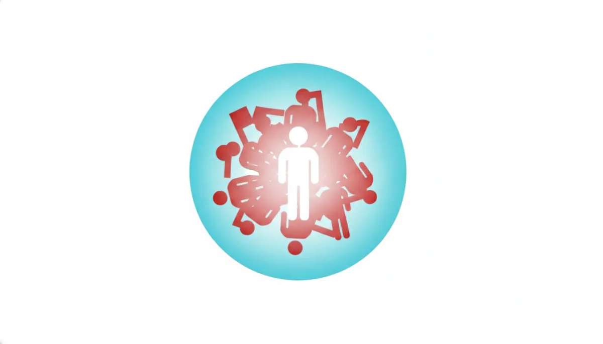 A magnifying glass resolving a single clear figure out of ambiguous overlapping icons, symbolizing whether the Boost Program is a nonprofit or a for-profit curriculum company.