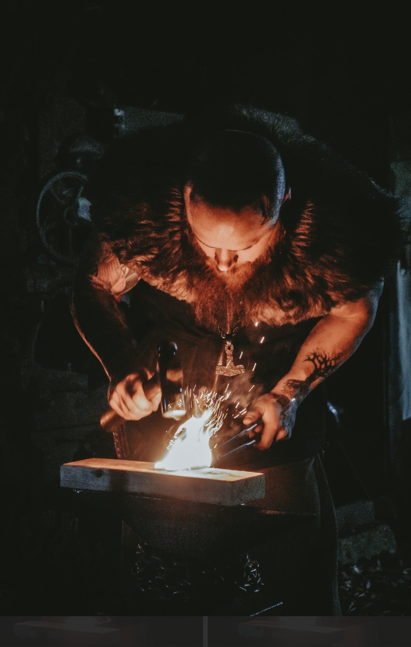 Hand forged high carbon steel blade by Heathen Row Crafting