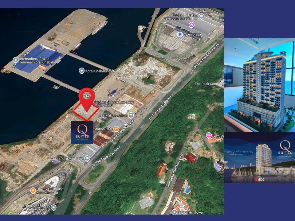 Q Suites @ Jesselton Quay Kota Kinabalu Sabah 亚庇投资房产, 短租投资, 亚庇房产, 海滨度假居所，Real estate investment in Kota Kinabalu， Short-term rental investment. Property in Kota Kinabalu，Seaside vacation residence