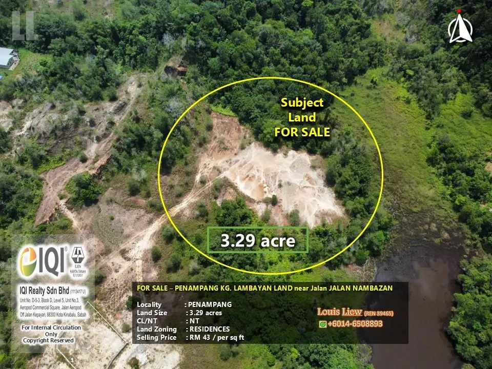 Penampang land for sale, Kg Nambazan land, land in Penampang Sabah, land near Kota Kinabalu, development land Penampang, NT Land Kota Kinabalu, hard ground land Penampang, build-ready land Penampang, 3.29 acre land Sabah, land for gated housing Penampang, land for school Penampang, land for eco-resort Penampang, landbanking Penampang, land for senior home Sabah, Sabah land investment, Penampang property investment, commercial land Penampang, real estate Penampang Sabah