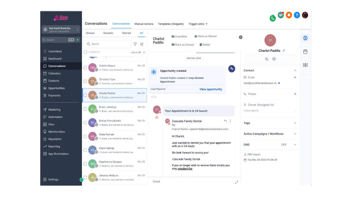 Azoth Brand Boost - Communication Tools: Engage in real-time connections with live chat and in-app messaging