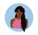 Illustration of Chloe, a graphic designer, who experienced soaring productivity and clear-headedness using the 2-Minute Mindset Makeover Journal