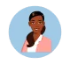 Illustration of Aisha, an online boutique owner, who achieved greater focus and cut through mental clutter with the 2-Minute Mindset Makeover Journal