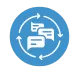 Icon of chat bubbles in a circular arrow, symbolizing gathering feedback and gaining valuable insights