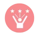 Icon of a person celebrating with stars, symbolizing success and achievement