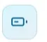 Minimalist blue battery indicator icon on a soft light blue background