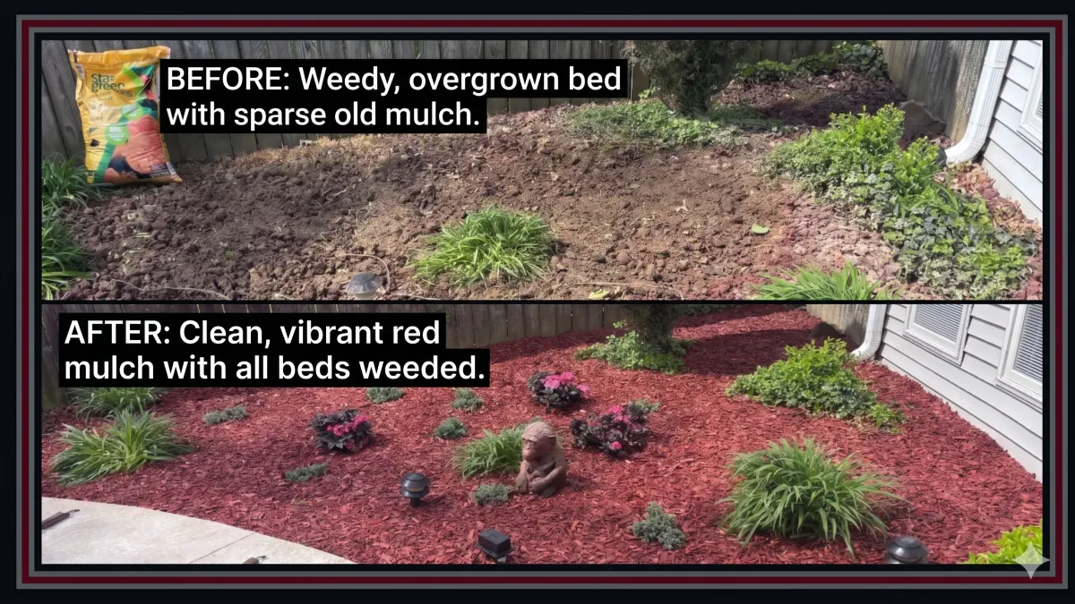 Before & After of Mulch 